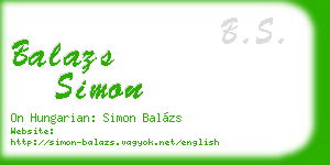 balazs simon business card