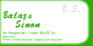 balazs simon business card